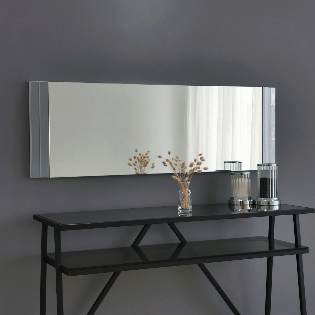 Oglinda decorativa, Hanah Home, A351, 40x120x2.2 cm, Alb - imagine 7